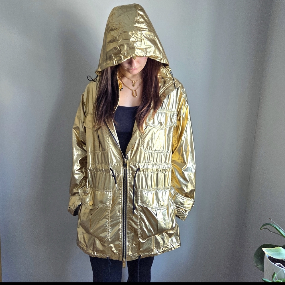 Michael Kors Gold Windbreaker Jacket